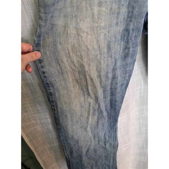 Men's Wrangler Relaxed Straight Jeans Blue 36x30 - Picture 6 of 10